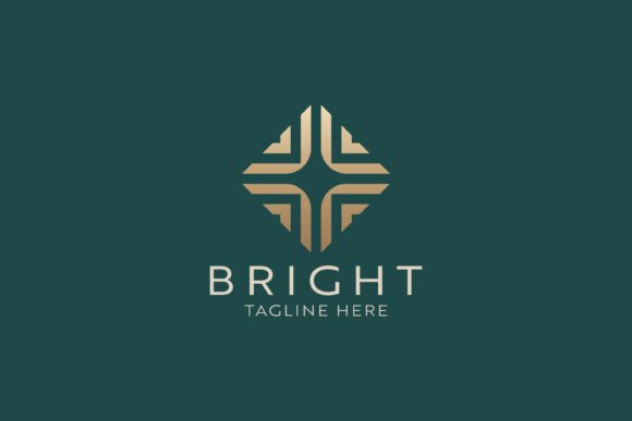 Bright Abstract Golden Star Logo: A Modern Graphic for Bold Branding