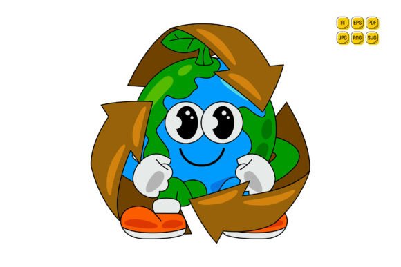 Cartoon Earth Character Vector Art 11 Graphics and Illustrations Review