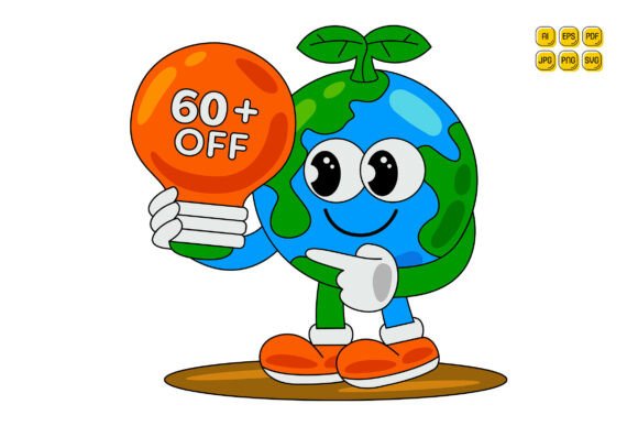 Cartoon Earth Character Vector Art 23 Graphics and Illustrations Review