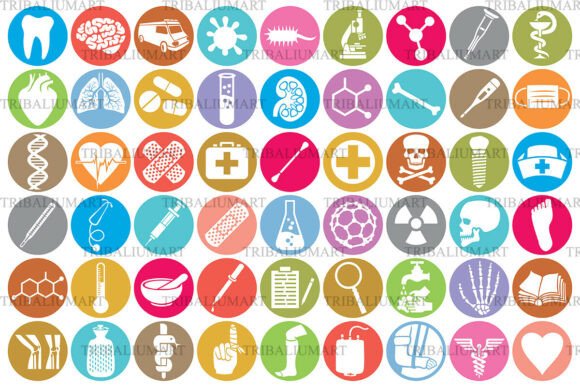 Color Medical Icons Set: Modern Graphics and Icons for Health Blogs
