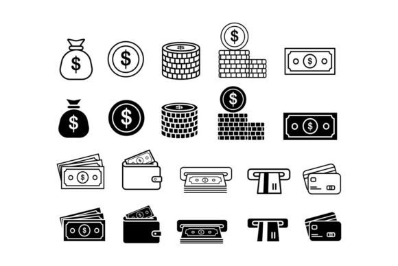 Financial Icons Collection: Graphics and Icons for Editorial Use