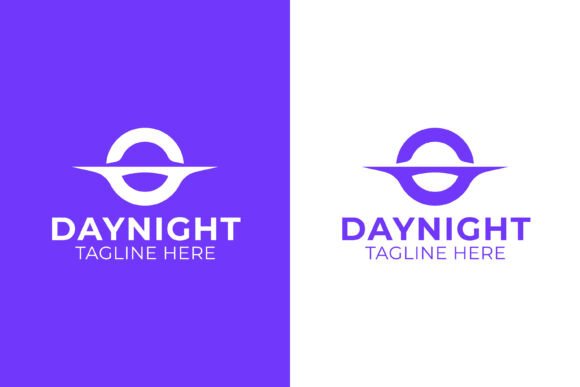 Minimalist Day Night Sun Horizon Logo Graphics & Logo Templates