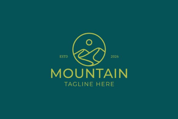 Mountain Journey Logo Badge – A Minimalist Graphic for Crafters