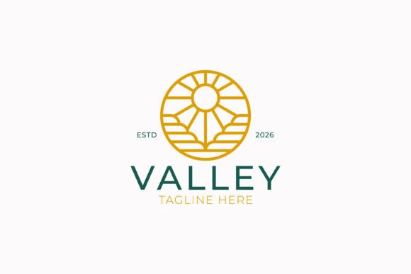 Terrace Valley and Sun Abstract Logo Review for Real Projects