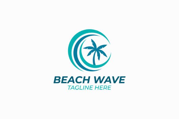 Tropical Beach Wave Logo Design Template: Graphics and Logo Templates Review