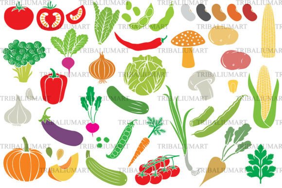 Vegetables Icon Set: Graphics and Icons for Handmade Creators